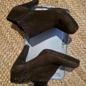 Bandolino Dark Brown Ankle Booties